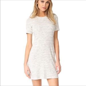 Theory Cherry B3 Stirling Rib Knit T Shirt Dress Size Large Grey Blue